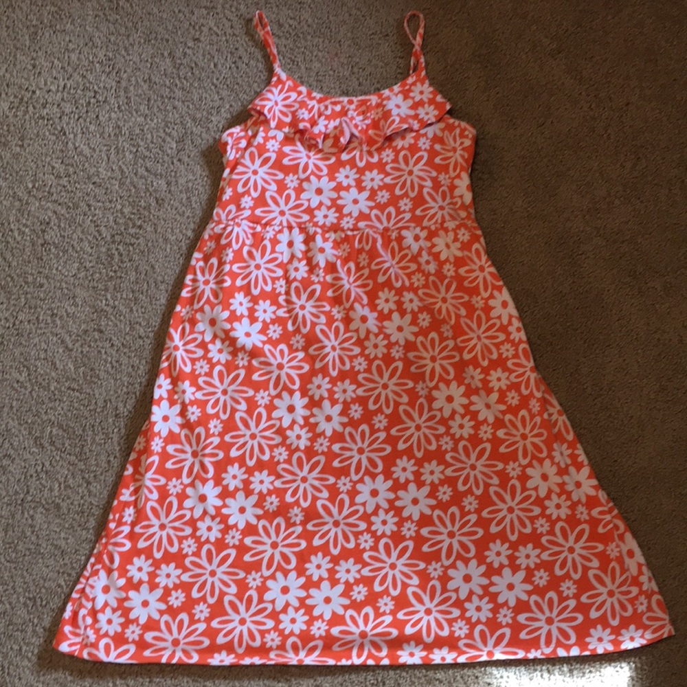 Faded glory orange floral dress